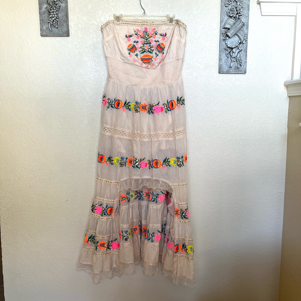Boston Proper Neon Pop Strapless Dress - Picture 6 of 14
